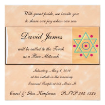Religieux, barre Mitzvah, invitation de bat mitzva