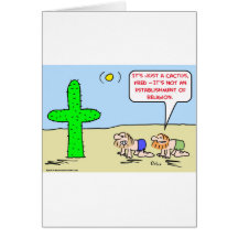 religion d'établissement de cactus cartes de vœux