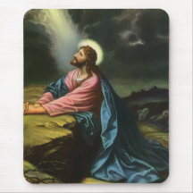 Religion vintage, Jésus-Christ priant, Gethsemane Tapis De Souris