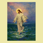 Religion vintage, Jésus marchant sur le portrait d posters