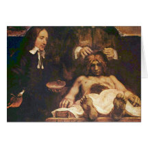 Rembrandt Harmenszoon van Rijn - lectur anatomique Carte De Vœux