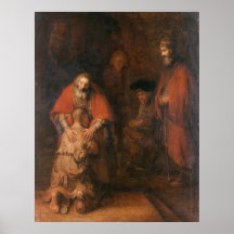 Rembrandt - retour du fils prodigue posters