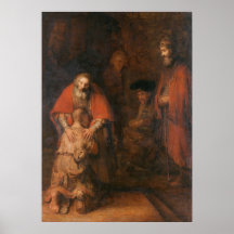 Rembrandt - retour du fils prodigue posters