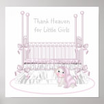 Remerciez le ciel de l'art de crèche de petites fi affiches