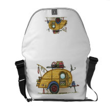 Remorque vintage mignonne de voyage de campeur de  besaces