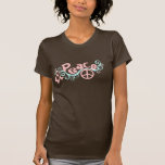 Remous abstrait de signe de paix t-shirt