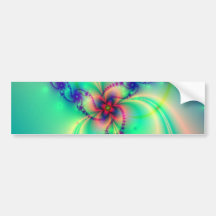 Remous bleu de fractale de rose et d'Aqua Adhésif Pour Voiture