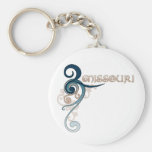 Remous bouclé bleu Missouri Keychain Porte-clé