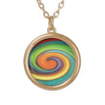 Remous d'arc-en-ciel collier personnalisé