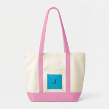 Remous de bleu de monogramme sacs