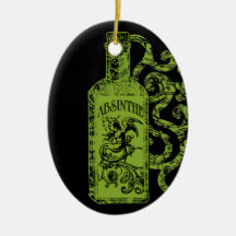 Remous de bouteille d'absinthe ornements de noël