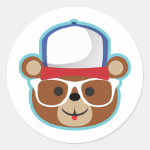 Remous de nounours du DJ Autocollants Ronds