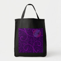 Remous de pourpre de monogramme sac