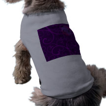 Remous de pourpre de monogramme t-shirts pour chien