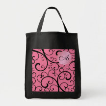 Remous de rose de monogramme sac