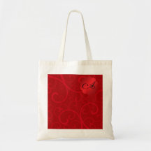 Remous de rouge de monogramme sac