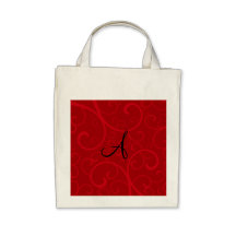 Remous de rouge de monogramme sac