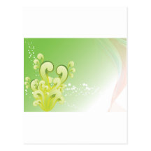 Remous de vert carte postale
