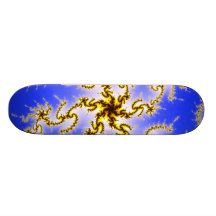 Remous d'or - art de fractale skateboards personnalisés