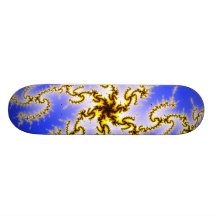 Remous d'or sur le bleu - conception de fractale planches à roulettes