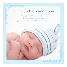 Remous doucement bleu d'annonces de naissance de p bristols