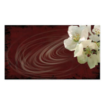 Remous floral élégant, moderne, rouge foncé, affai cartes de visite personnelles