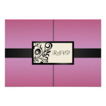 Remous floraux épousant RSVP Invitations
