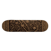 Remous floraux vintages de fleur de Nouveau d'art Planches À Roulettes Customisées