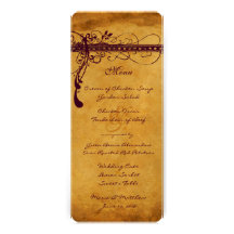 Remous-Menu élégant génial pourpre foncé presque n Faire-parts