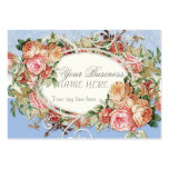 Remous modernes antiques vintages de bouquet flora carte de visite