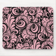 Remous Mousepad de rose et de noir Tapis De Souris