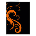 Remous orange de Halloween Carte De Vœux