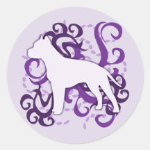 Remous pourpre le Staffordshire Terrier américain Autocollants
