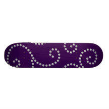 Remous pourpres de diamants plateaux de skateboards customisés
