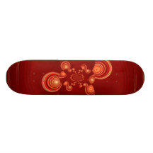 Remous rouge de lait de planche à roulettes