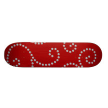 Remous rouges de diamant planches à roulettes customisées