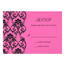 Remous vintage de roses indien épousant RSVP Faire-part