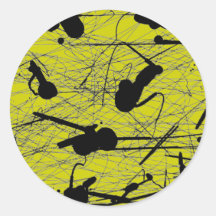Renaissance de Jackson Pollock Adhésif Rond