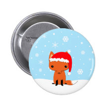 Renard de Noël Badge