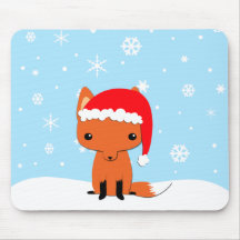 Renard de Noël Tapis De Souris