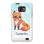 Renard mignon de bande dessinée de Kawaii Étui Samsung Galaxy S2