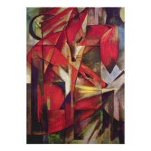 Renards par Franz Marc, beaux-arts abstraits de cr Faire-parts