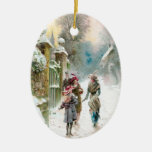 Rencontrez-vous à Noël de cru de porte Ornements De Noël