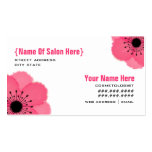 Rendez-vous de salon de Cosmetologist - anémone de Cartes De Visite Professionnelles