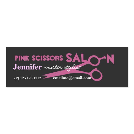 Rendez-vous rose de salon de ciseaux modèles de cartes de visite