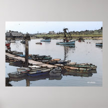 Rendu de quai de ville affiche