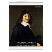 Rene Descartes résolvant des cadeaux de citation d