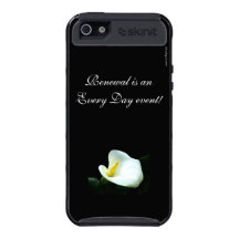 RENEWAL IS AN EVERY DAY EVENT SCRIPT WHITE LILLY CASES FOR iPhone 5