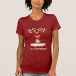 Renne au nez rouge de Rudolph c'est T-shirt de Noë