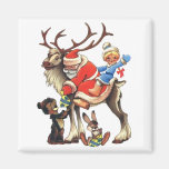 Renne Père Noël Magnets Pour Réfrigérateur